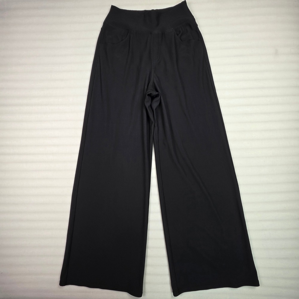 Halara Black Wide Leg High Waisted Stretch Trousers Pants Small Regular